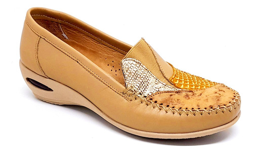 Zapato Mujer Cuero Acolchado Para Pies Delicados