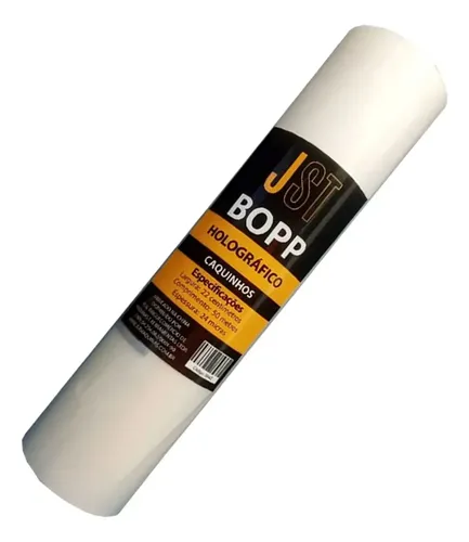 Filme BOPP Holográfico 3D Caquinhos 22cm X 50m Para Laminação Tér...