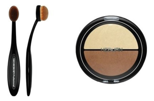 Kit Maquillaje Contouring+brocha Heburn Profesional