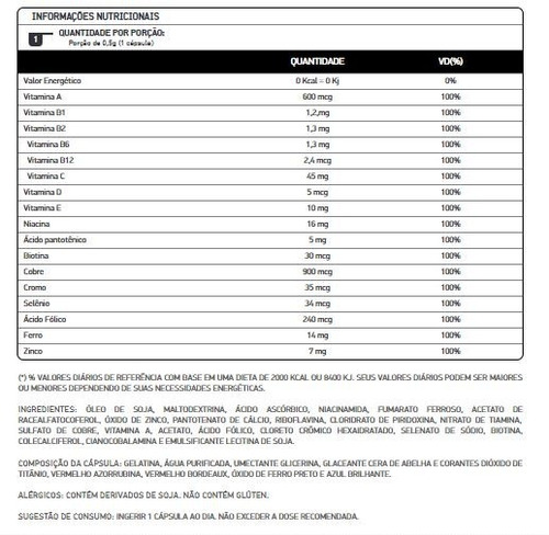 Multivitamínico 90 Cápsulas Dux Nutrition Melhor Que Centrum