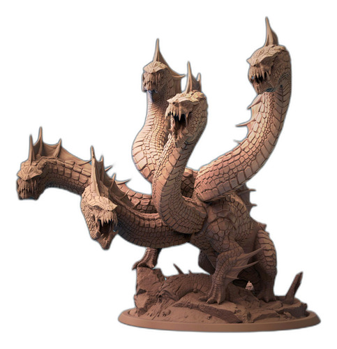 Imponente Estatua Del Dragón Hydra: Poder Y Magia