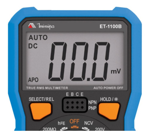 Imagem 2 de 4 de Multimetro Digital Et-1100b Minipa