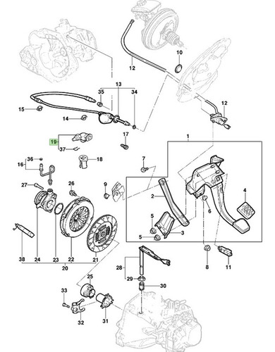 Conector Tubo Cilindro Clutch T/m Trax 1.8 2013