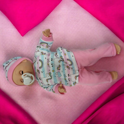 Muñeca Bebé Articulada Con Accesorios Chupón Y Ropa.