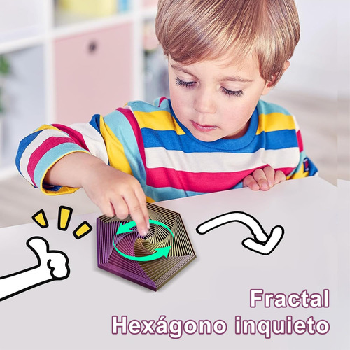 Juguetes Antiestrés Populares, Fractal Fidget Hexagon 3d