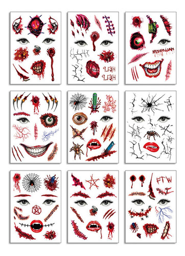 Adesivos De Fantasia Adesivos Temporários Para Rosto C