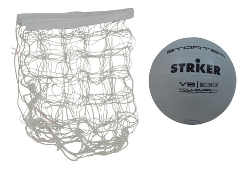 Red De Voley 9mts + Pelota Striker Voleibol