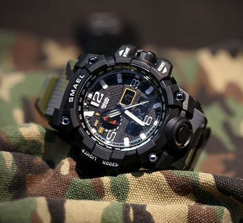 Relógio Masculino Militar Esportivo Digital Smael 1545
