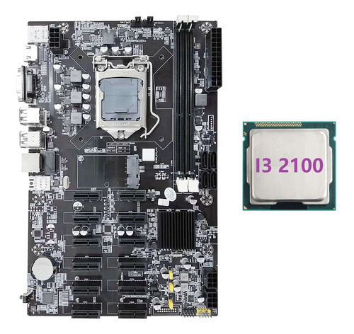 Placa Base Unnic Pcie Eth Mining Cpu Msata Para Ram Btc