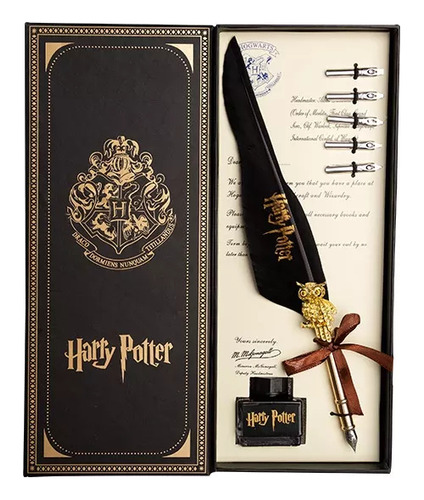 Pluma Set Harry Potter Hogwarts Gryffindor Regalo Premium