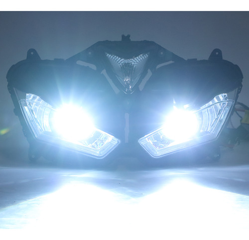 Conjunto De Faros Led Blancos Y Azules Con Ojos De Ángel Par