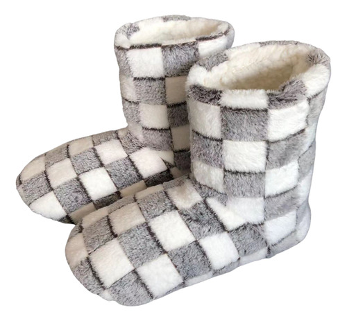 Pantu Bota C Suela Antideslizante Pantuflas P Frio Corderito