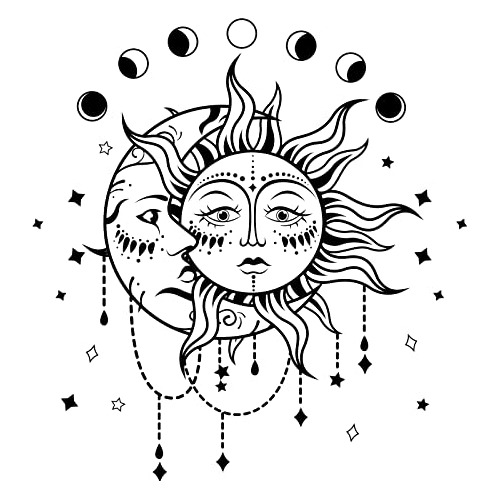 Pligreat Sol Crescente Doble Símbolo De La Pared 7v95d
