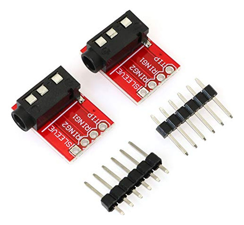 E-outstanding Pack De 2 Conectores De Audio Trrs De 3,5 Mm P