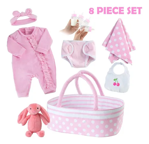 Set De Ropa De Mu eca De 8 Piezas Con Cuna Para Mu ecas De 1