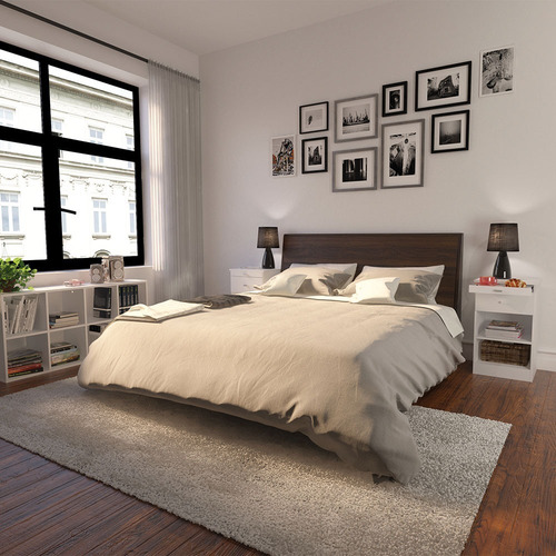 Imagen 4 de 6 de Mesa De Luz Desayunador Dormitorio 1 Cajon Blanca En Cuotas
