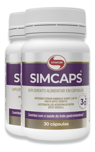 Kit 2 Simcaps Vitafor 30 Cápsulas