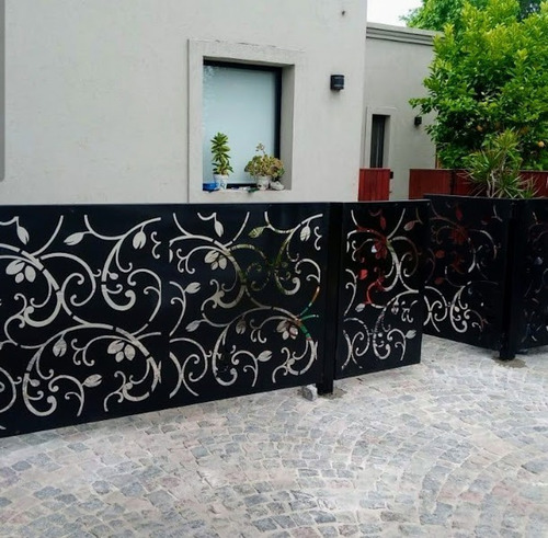 Pergolas En Hierro Con Chapa Perforada Decorativa
