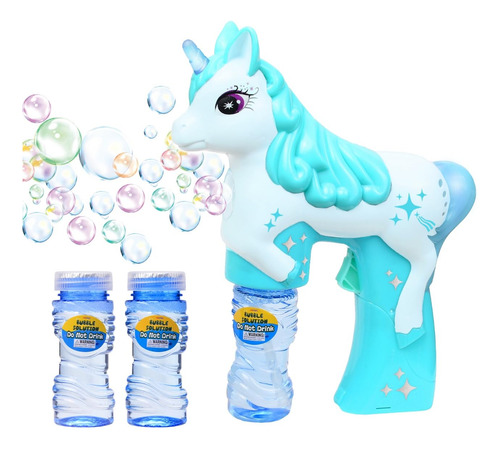 Pistolas Burbujas Unicornio Recarga Baterías Juguetes Niños