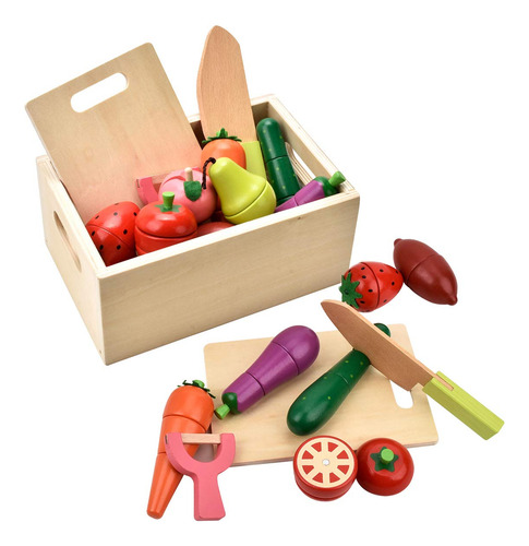 Set De Comida Carlorbo De Madera Para Niños De 2 Años, De Pl