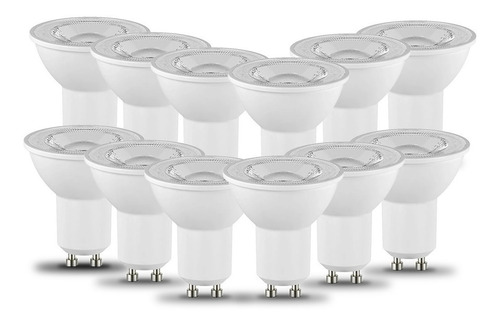 Imagen 1 de 10 de Lampara Led Gu10 5w 6000k 3500k 220v Pack X12u Dicroica