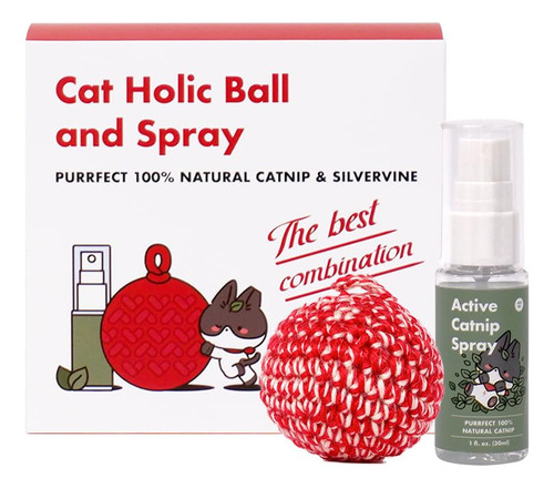 Jayu Pet Cat Holic Ball And Spray  Kicker Ball Silvervine