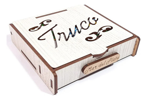 Caja Truquera De Madera Con Nipes Con Anotador Juego De Mesa