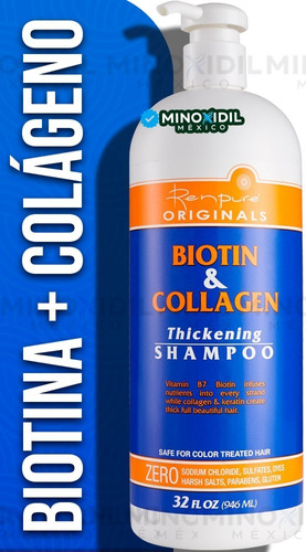 Cabello Grueso Shampoo Biotina Colágeno Vitamina B7 946 Ml