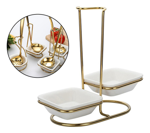Ml Soporte De Cuchara De Pie Con Doble Soporte Cuadrado For