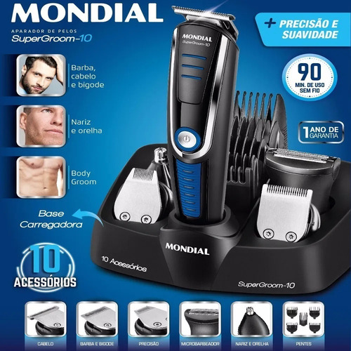 Imagem 3 de 7 de Aparador De Pelos Mondial Bg-03 Cortador De Cabelo Mondial
