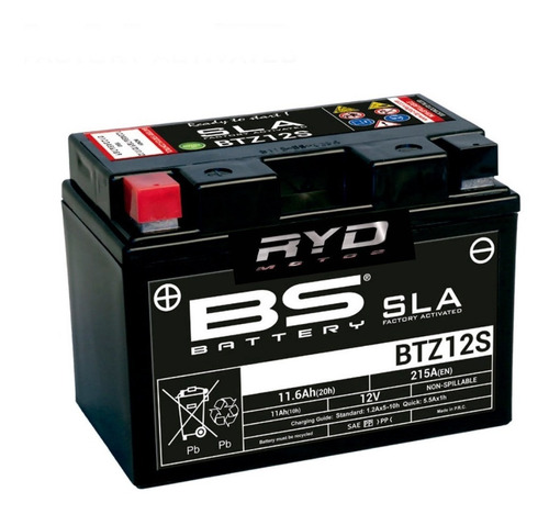 Bateria Btz12s Ytz12s Honda Vtr 1000 F Bs Battery Ryd