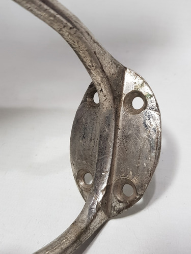 Imagen 3 de 8 de Antigua Percha De Baño Inglesa Bronce Niquelado Mag 59227