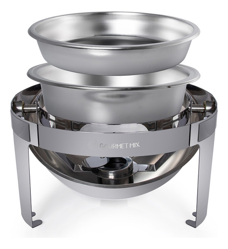 Rechaud Aço Inox 4l Premium Basculante Redondo Gourmet Mix Não Aplica