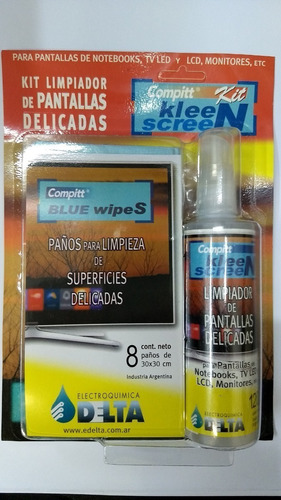 Imagen 3 de 6 de Kit De Limpieza De Pantallas Compitt Kleen Screen Delta Pc