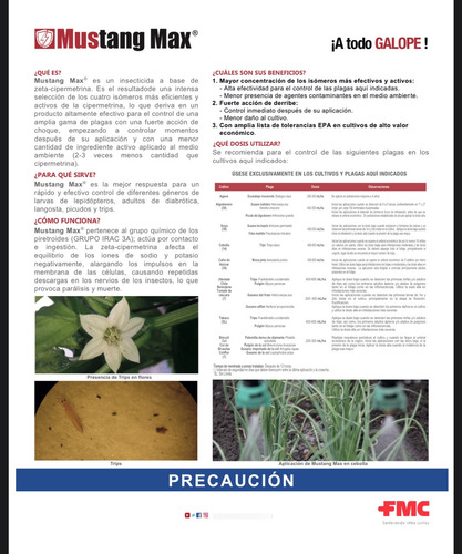 Mustang Max Fmc Zeta-cipermetrina Insecticid 1l
