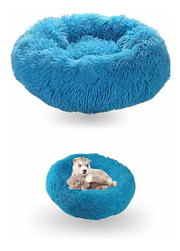 Cama De Felpa Suave Antiestrés Para Perros Y Gatos 70cm