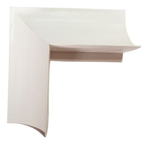 Imagen 1 de 2 de Esquinero Doble Tipo L Zoclo Curva Sanitaria Plástico Pvc