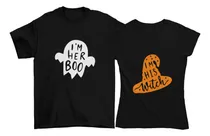 Comprar 2 Playeras Dúo Pareja Novios Amigos Halloween Bruja Fantasma