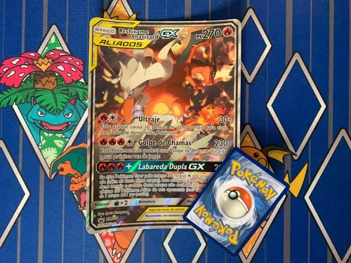 Carta Pokemon Reshiram E Charizard Gx Aliados Orignal Copag