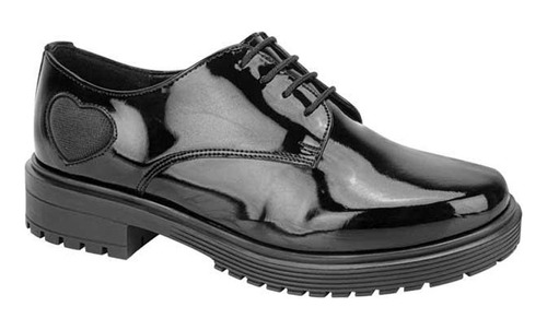 Zapato Escolar Con Agujeta Vi Line Fashion Negro Teens 100