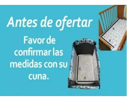 Colchon De Bebe Para Cama Cuna Corral 70x130x14 Aglutinado Blanco/azul