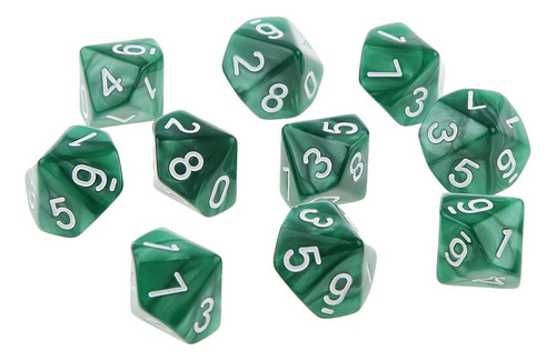 4x10 Uds Dados Caras D10 Jugando D&d Rpg Juegos De