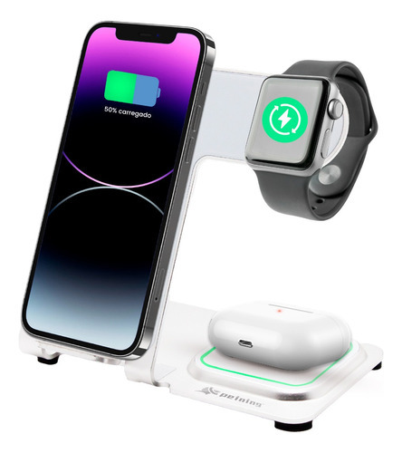Base Carregadora Dock Station Compatível Com Apple Watch Airpod iPhone