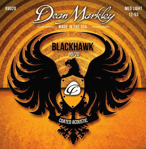 Encordado Guitar Acústica Dean Markley Blackhawk 80-20 12-53