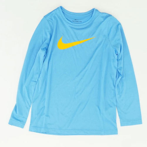 Nike Camiseta Azul Lisa/cuello Redondo Para Hombre Talla L