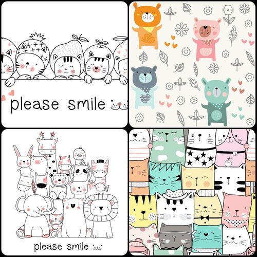 Imagen 4 de 9 de Pack Vectores Gatitos Cat Premium Candy Diseño Cuadr +regalo