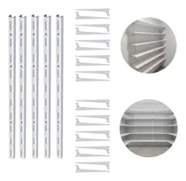 Comprar 5 Trilhos Cremalheiras 1,5m + 20 Suportes 30cm De Prateleira