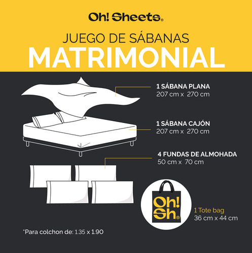 Oh! Sheets Juego De Sabanas Cationico 7 Piezas Matrimonial Rojo