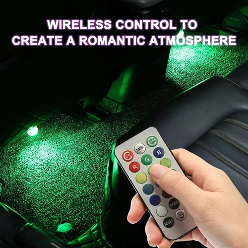 Luz Ambiental Interior Led Para Coche Con Mando A Distancia,
