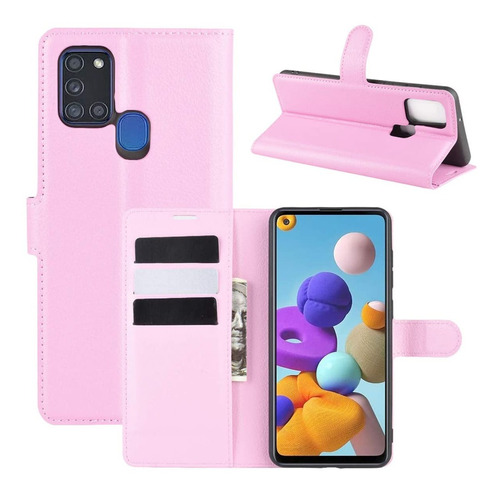 Capa Capinha Carteira Couro Samsung Galaxy A21s Tela De 6.5 